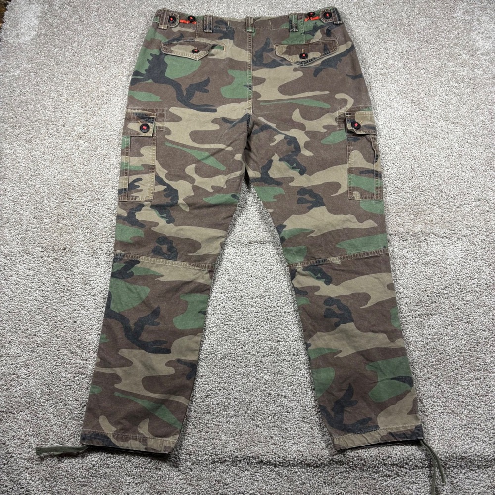 Polo Ralph Lauren Mens Camo Cargo Pants 34x30 Woodland Camouflage Cotton
